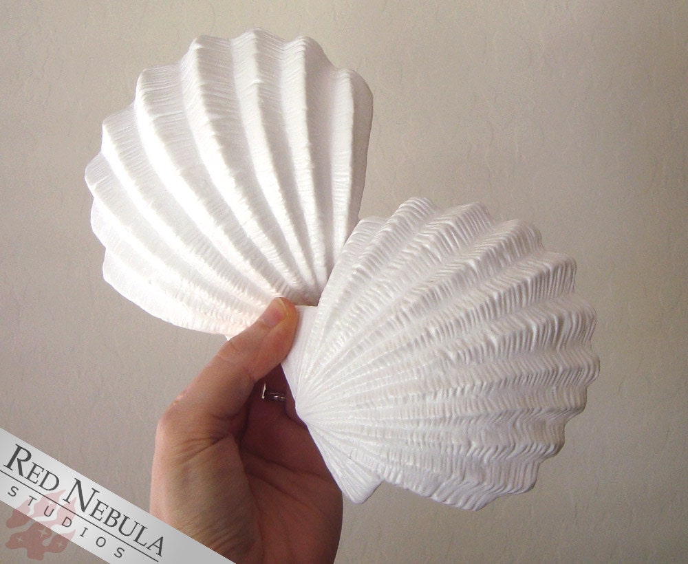 Blank Sea Shells Cast Resin Clam Shell Seashell Prop Clam