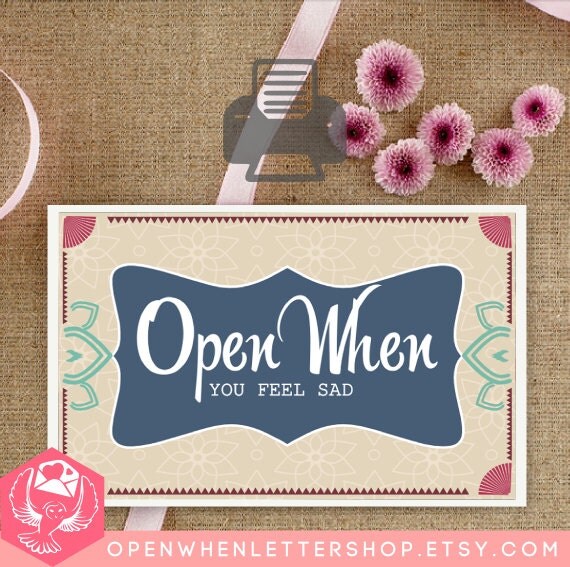 printable download 10 open when envelopes open when