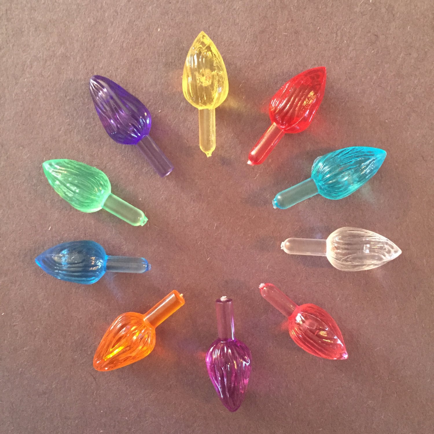 60 Extra LARGE Twist Bulbs 10 Colors Ceramic Christmas Tree Lights