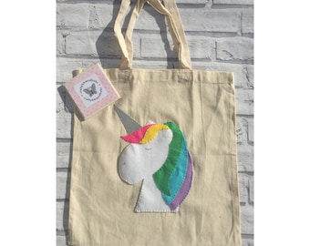 Unicorn tote bag, unicorn bag, unicorn gift, gifts for her, stocking filler