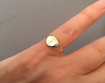 Pinky ring, Signet Ring, Engraved ring, Personalized Ring, men ring, Initial ring, Gift for him , Monogram Initial Ring, letter Ring