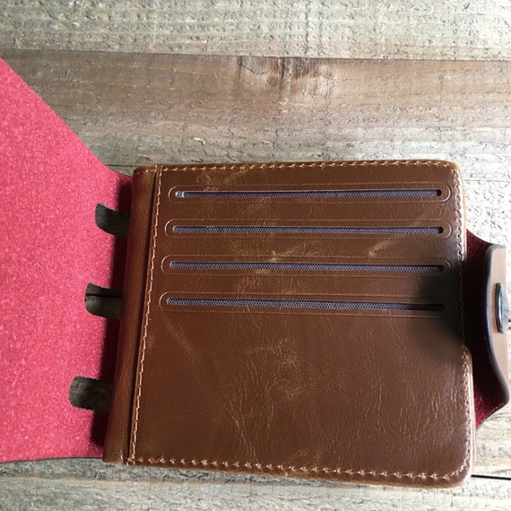 Mens brown trifold wallet nickel remington 12 gauge shell