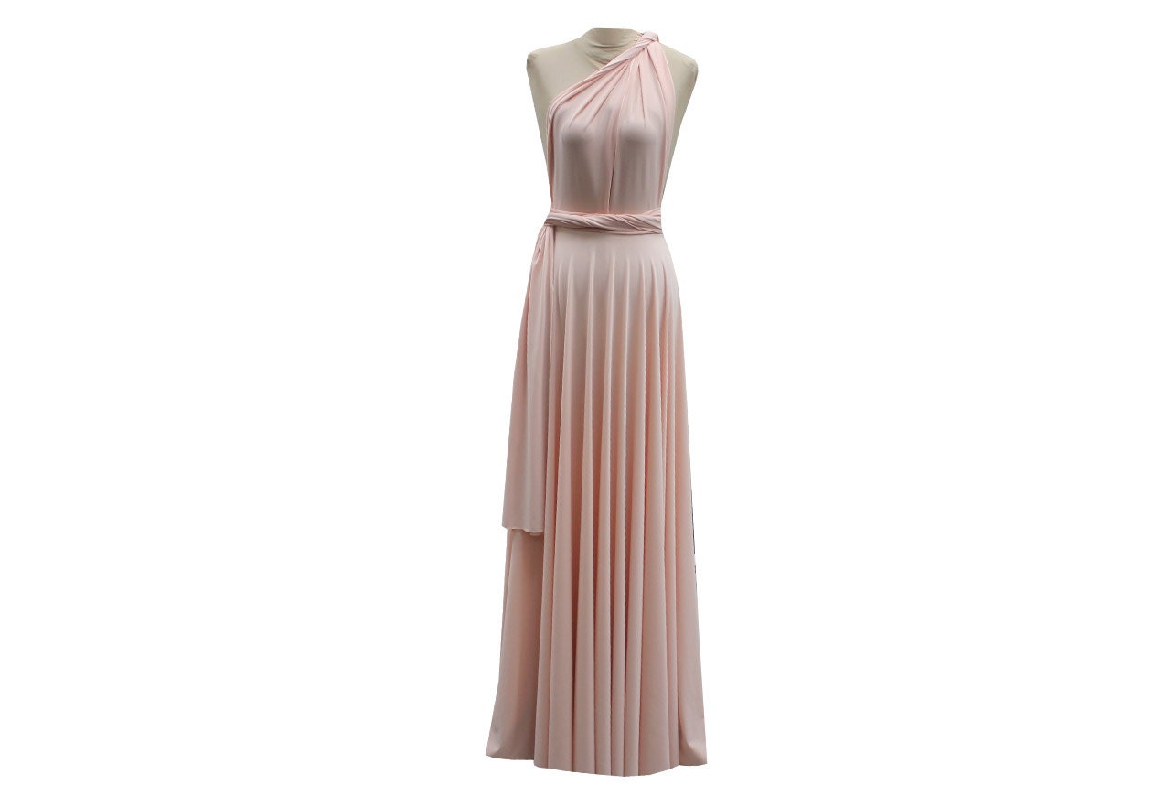 Infinity Convertible Dress Peach Maxi Wrap Bridesmaid Gown