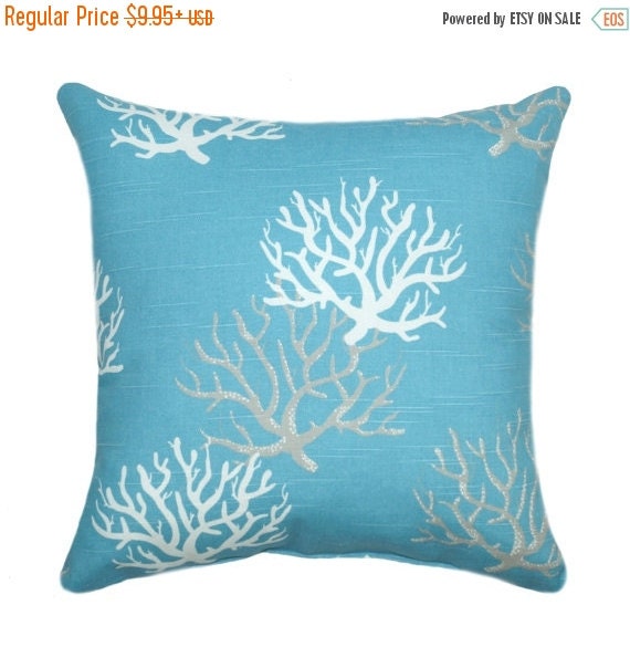 Beach Decor Pillow Coral Pillow Cover by ThePillowCoverStore
