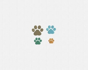 Mini Paw Print Machine Embroidery Design - 4 Sizes