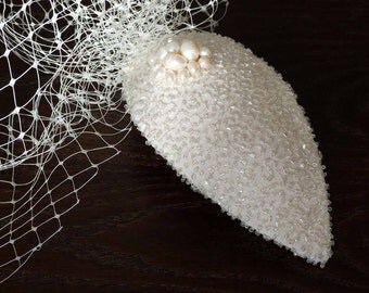 Birdcage veil Bridal Fascinator Headpiece