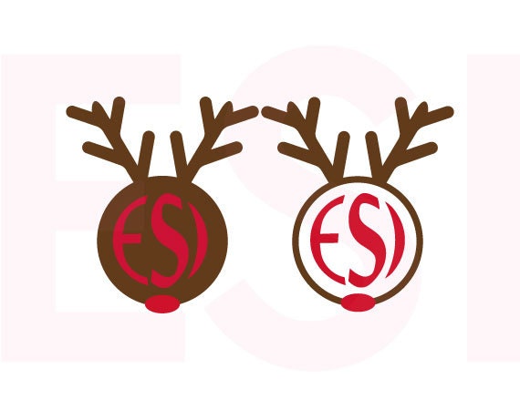 Download Reindeer svg Christmas monogram svg SVG DXF EPS Christmas