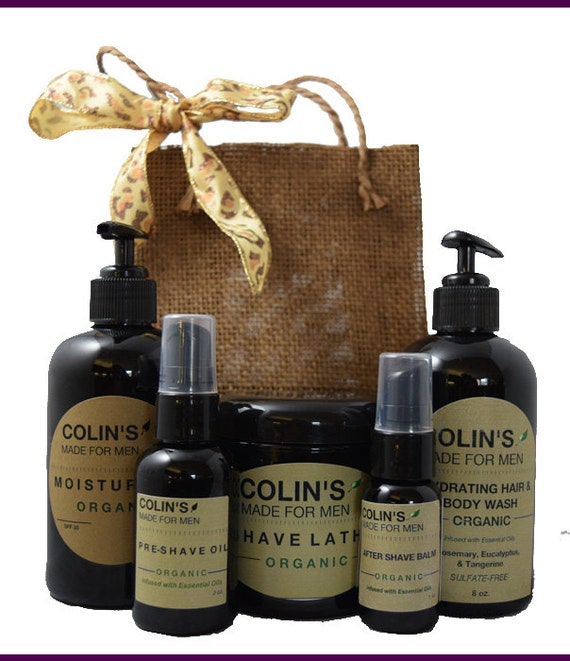 Organic Mens Skin Care Men's Grooming Kit by SimplyRadiantBeauty