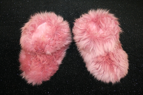 Slippers Size 8 REAL FUR Womens SHEARLING by GoOutsideAndPlayUSA