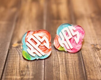 Lilly Inspired Monogram Earring / Lilly / Monogram / Stud / Lilly Inspired / Monogram Earrings
