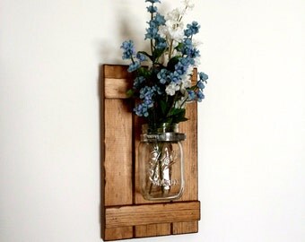 Mason Jar Wall Decor Barn Door Shutter Farmhouse Mason Jar Wall Decor Barn Door Shutter Farmhouse
