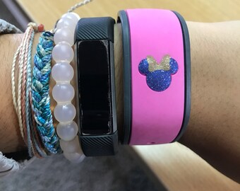 GLITTER Mouse Head with Bow Decal for the Magic Band, decal only - Magic Band Decal - Magic Band Sticker - Girl Mouse with Bow Decal - Bow