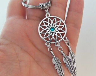 Dream catcher keychain, dreamcatcher key chain, dream catcher keyring, dream catcher accessories, dream catcher key ring, hipster indie gift