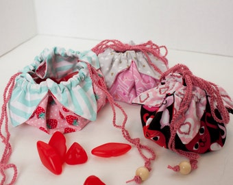 jewelry pattern drawstring double pouch favorite