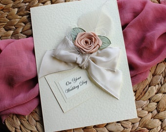 Husband Wedding Card - Wife Wedding Card - Personalised Handmade Card Groom To Bride To My Bride Card Husband Wedding Day Card Love You Card