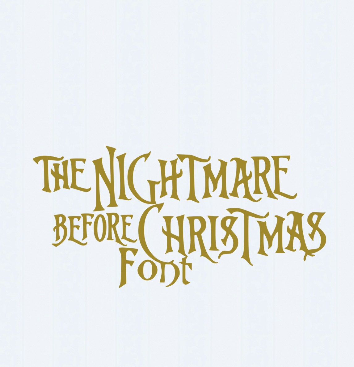 Nightmare before Christmas Inspired SVG Font, Digital Alphabet, SVG