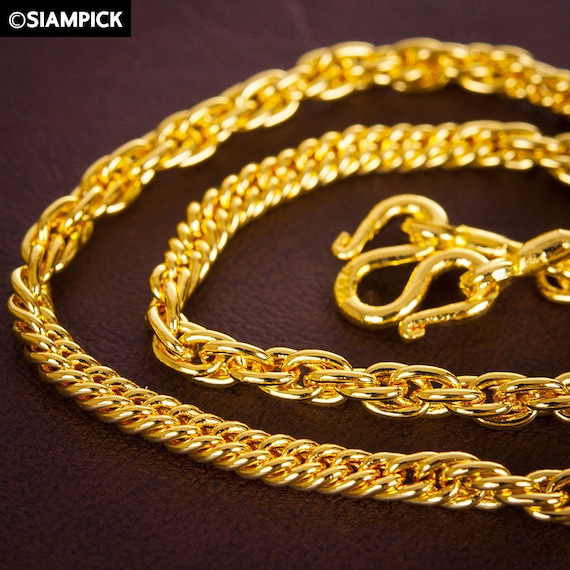 Gold Curb Chain Gold Rope Chain Gold Chain Necklace by siampick