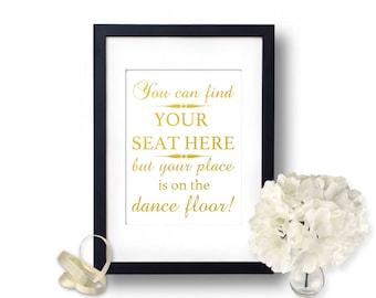 Wedding signs, Find your seat sign, Gold Wedding, wedding seating sign, Wedding reception, wedding signage