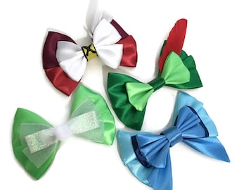 Peter Pan Inspired Captain Hook Peter Pan Tinkerbell Wendy Character Hair Bows