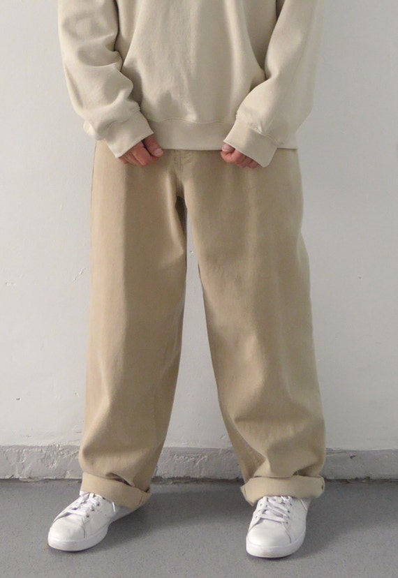 Ultra Baggy Skater Jeans Sand by WWYF on Etsy