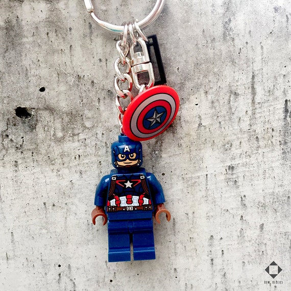 Captain America Mini Figurine Keychain Gift for him by BowBlocks