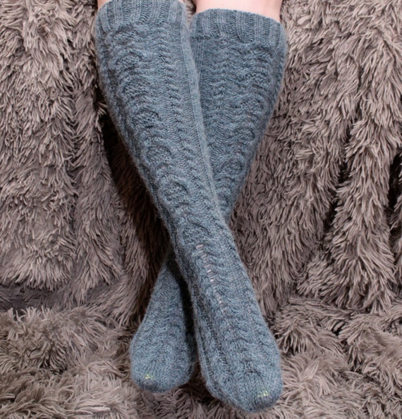 Items similar to 100 Knee high wool socks Alpaca & Merino Wool Blend