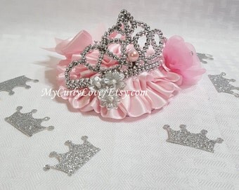 Princess Cake Topper/Pink and Silver Princess Cake Topper/Pink and Gold Princess Cake Topper/Tiara Cake Topper/Princess Crown Cake Topper