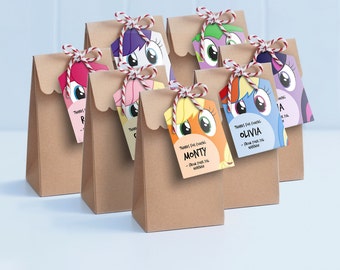 My Little Pony Lollie Bag Tags - Printable Loot Bag Tags / My Little Pony Labels / My Little Pony Gift Tags / Pinky Pie, Rainbow Dash, Spike