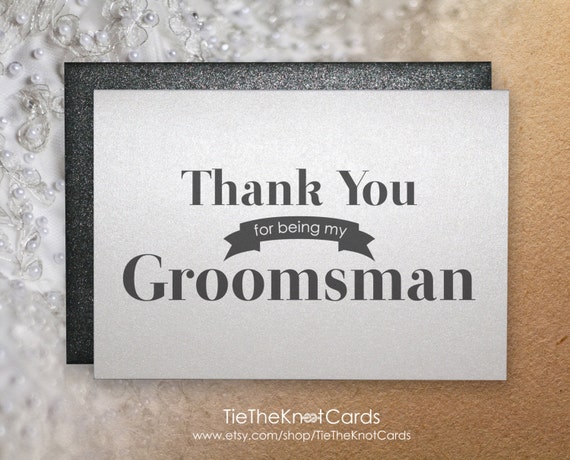thank you for being my groomsman thank you card