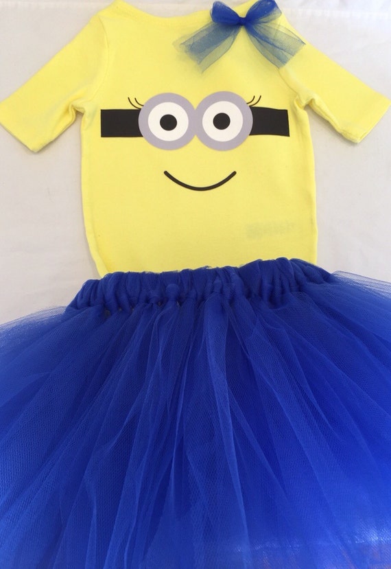 Girl Minion Tutu Dress by CustomKidPrintables on Etsy