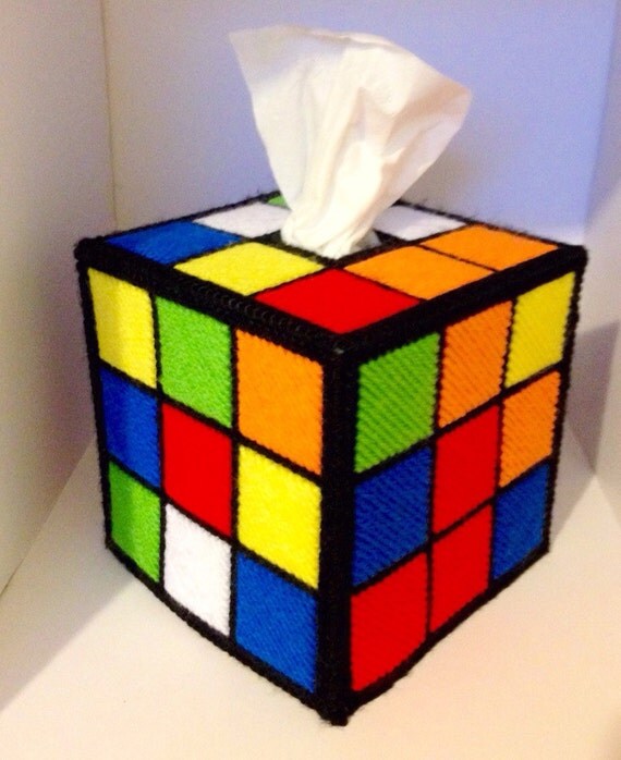 Rubik's Cube Tissue Box / Kleenex Box Cover