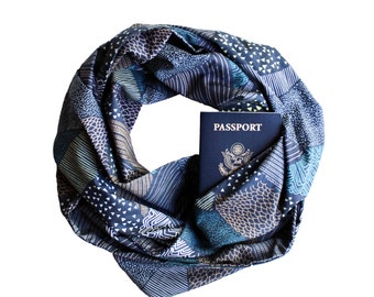 TWILIGHT HILLS Travel Infinity Scarf w/ {Secret Pocket}