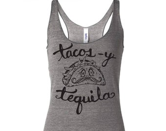 tacos and tequila women's shirt