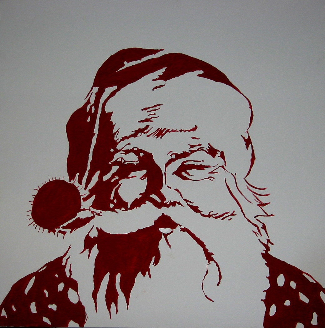 Santa Claus Stencil Silhouette SVG Cutting File by TheSVGcorner
