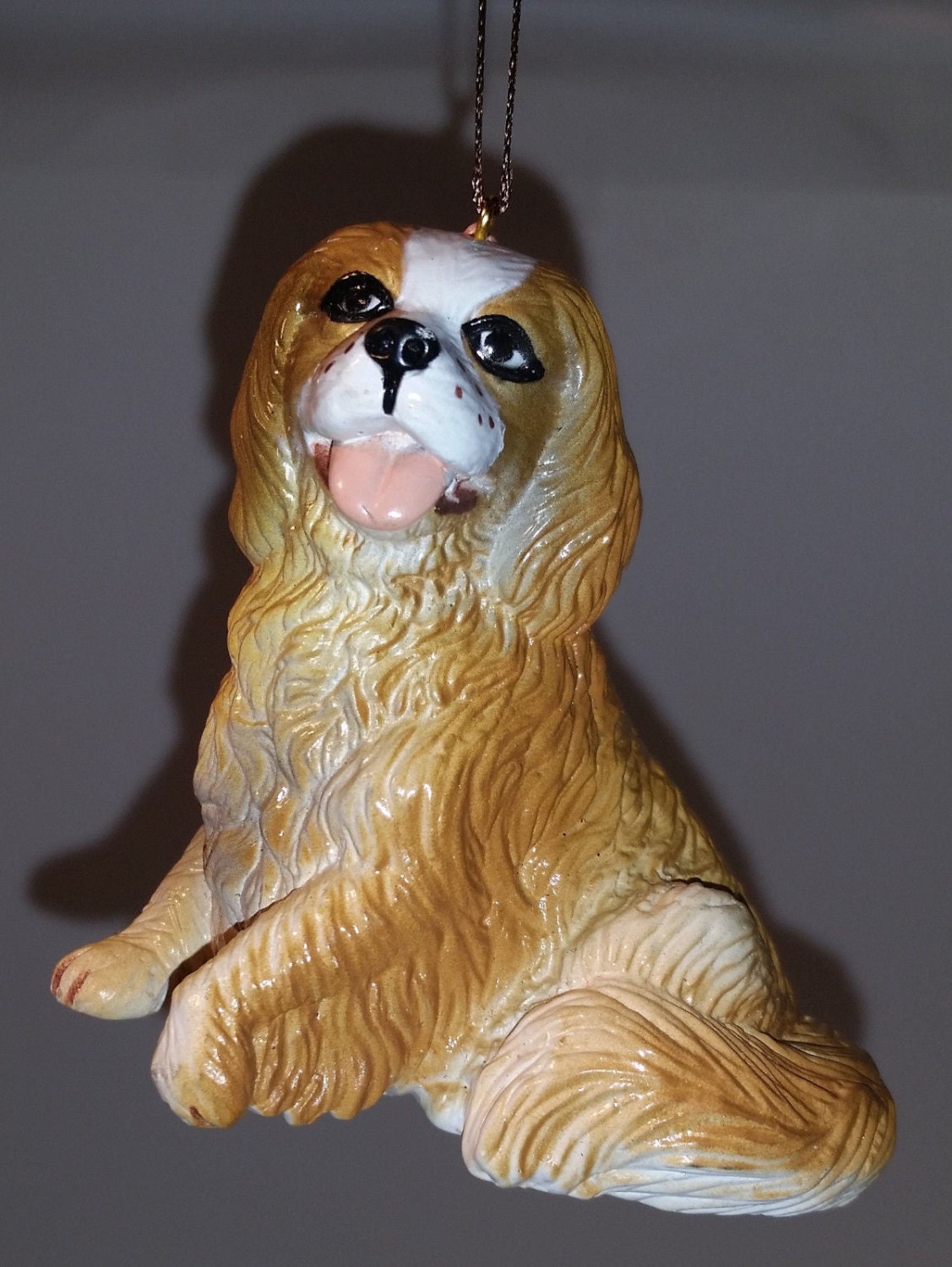 king charles spaniel garden ornament