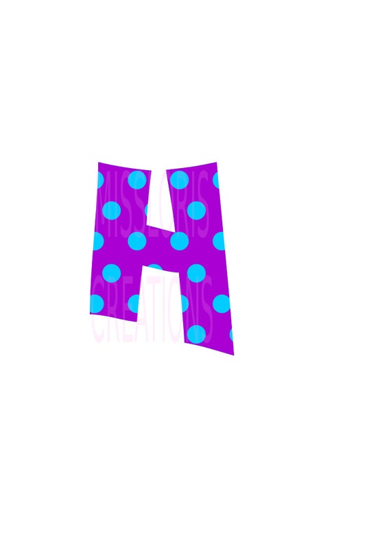 Download Polka dot Letter H monogram SVG Cut file Cricut explore