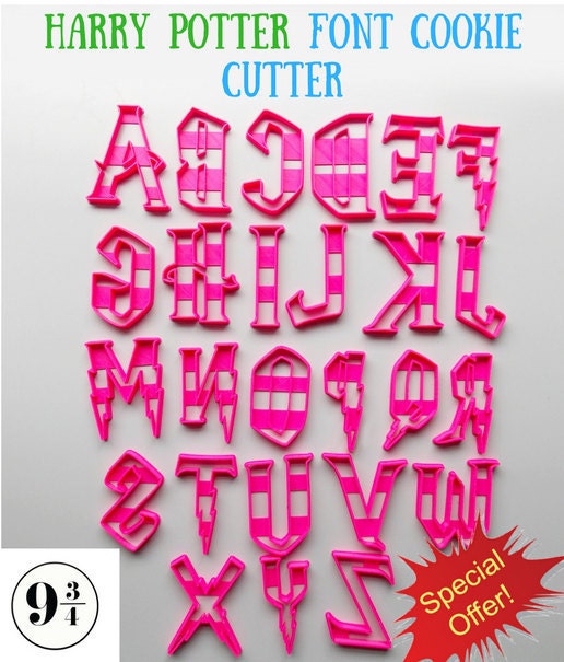 Harry Potter Font Cookie Cutter.Alphabet Cookie Cutter.Brand
