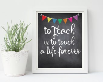 Teacher chalkboard | Etsy