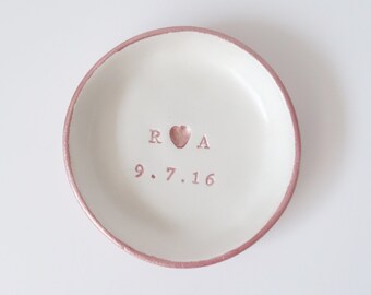 Personalised wedding Ring dish, initials, ring bowl, ring cushion, wedding gift, ring bearer, wedding day gifts, wedding day