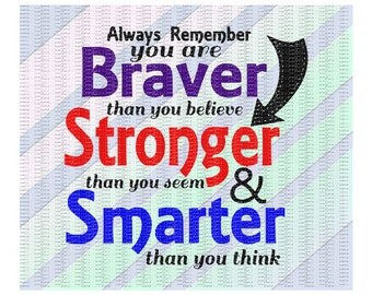 Free Free 128 You Are Braver Than You Believe Quote Svg SVG PNG EPS DXF File