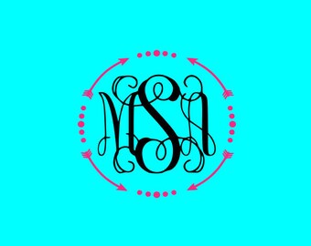 Arrow Circle Frame SVG, eps, dxf, cricut air, silhouette, cameo, scan and cut, cutting files, vinyl cut file, instant download
