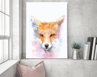 Fox Wall Art fox print fox wall art teal chevron nursery decor teal Fox Wall Art fox print fox wall art teal chevron nursery decor teal