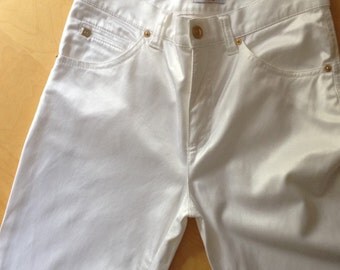 Stunning vintage 1990's Versace Jeans Couture womens jeans in brilliant white