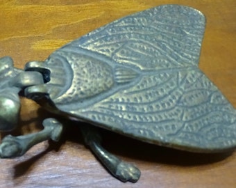 Vintage Brass Fly Ashtray