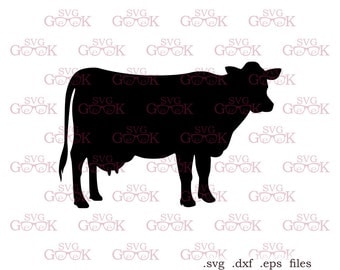 Cow SVG cut file for use with Silhouette, Cricut and other Vinyl Cutters, digital cut file, svg file, instant download