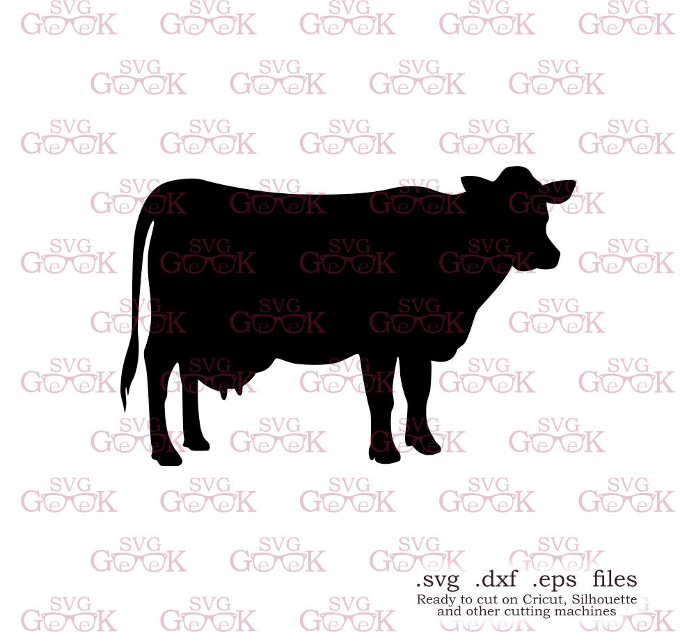 Download Cow SVG cut file for use with Silhouette Cricut and other