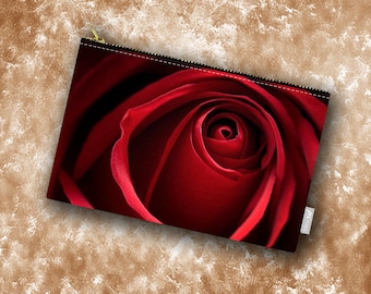 Red Rose Carry All Pouch