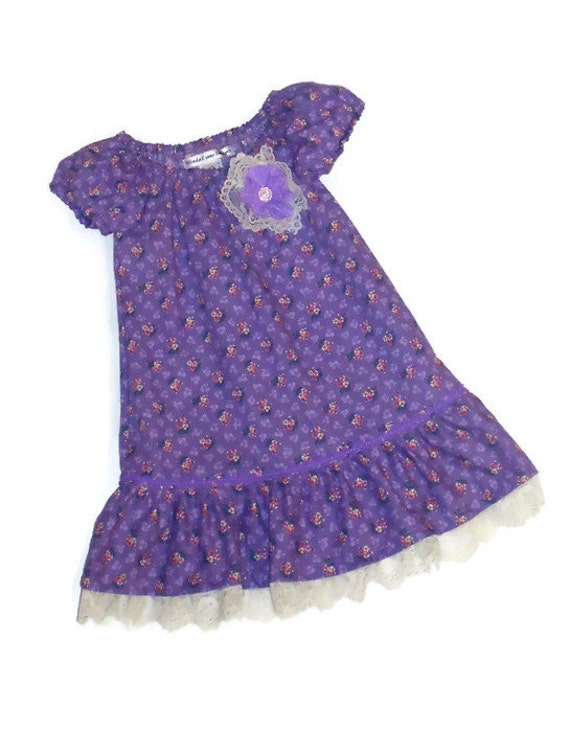 Purple Toddler Summer Dress Made to order Grow by WendaLynneKids