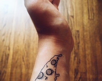 Pizza Temporary Tattoo (Set of 2)