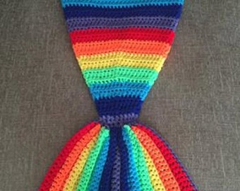 Mermaid Tail Crochet Pattern, 9 different sizes 2ft - 6ft